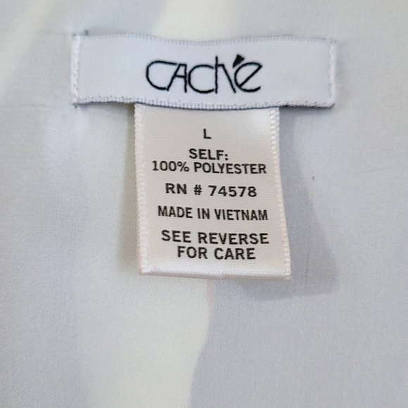 Cache animal print vest, waterfall front vest, fringed vest, leopard vest. sz.L - Picture 8 of 8